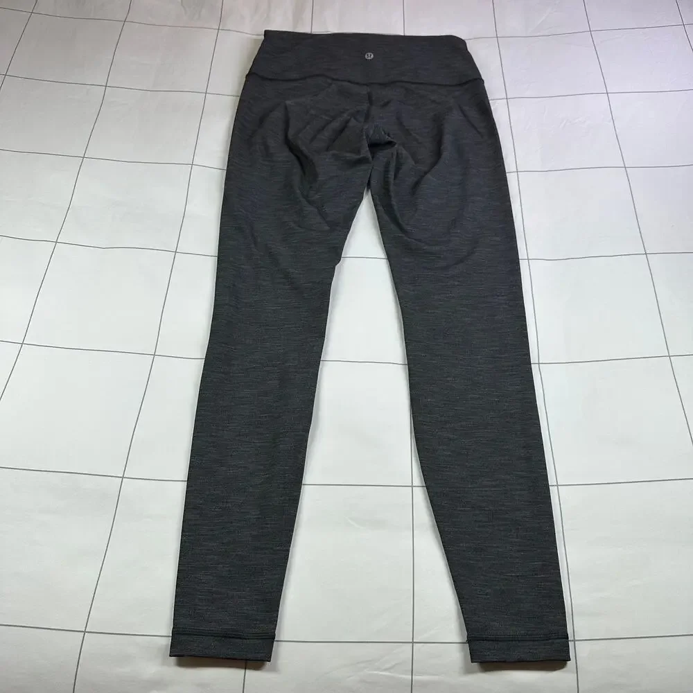 Lululemon Leggings Womens 8 Gray Wunder Under Hi Rise Brushed 28